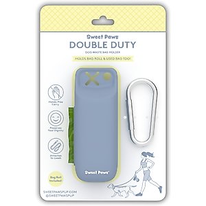 Sweet Paws Double Duty Waste Hands-Free Poop Bag Holder, Small