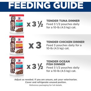 Hill's Science Diet Adult Tender Dinner Variety Pack Cat Food, 2.8-oz pouch, case of 12