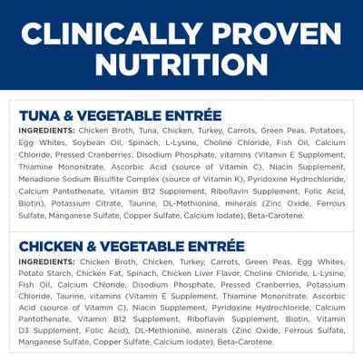 Show full view: Hill's Science Diet Adult Sensitive Stomach & Sensitive Skin Tuna & Vegetable & Chicken & Vegetable Variety Pack Wet Cat Food, 2.9-oz can, 12 count slide 5 of 13