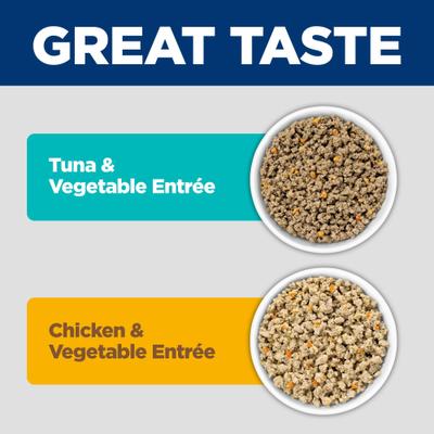 Show full view: Hill's Science Diet Adult Sensitive Stomach & Sensitive Skin Tuna & Vegetable & Chicken & Vegetable Variety Pack Wet Cat Food, 2.9-oz can, 12 count slide 4 of 13