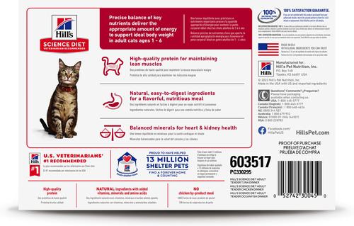 Show full view: Hill's Science Diet Adult Tender Dinner Variety Pack Wet Cat Food, 5.5-oz can, case of 12 slide 3 of 13