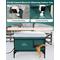 Show in main carousel: Clawsable Elevated Polyester Outdoor Cat Shelter with Heated Pad, Dark Green, Small slide 7 of 7