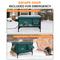 Show in main carousel: Clawsable Elevated Polyester Outdoor Cat Shelter with Heated Pad, Dark Green, Small slide 4 of 7
