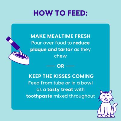 Show full view: Ark Naturals Kiss Me-Ow Variety Pack Tuna, Salmon & Chicken Lickable Dental Cat Treats, 0.5-oz tube, case of 21 slide 5 of 7