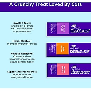 Ark Naturals Kiss Me-Ow Variety Pack Tuna, Salmon & Chicken Lickable Dental Cat Treats, 0.5-oz tube, case of 21