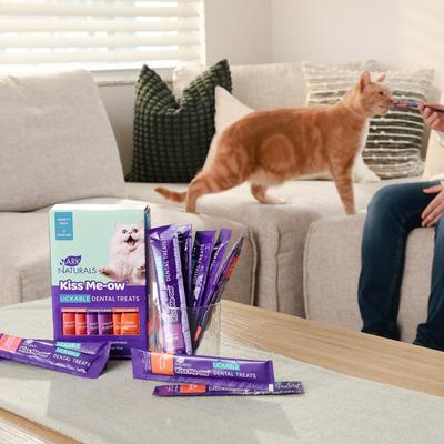 Show full view: Ark Naturals Kiss Me-Ow Variety Pack Tuna, Salmon & Chicken Lickable Dental Cat Treats, 0.5-oz tube, case of 21 slide 6 of 7