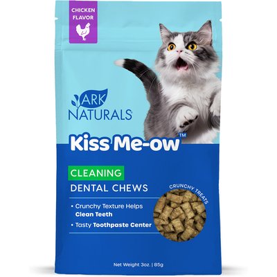 Ark Naturals Ark Naturals Kiss Me-Ow Cleaning Chicken Dental Chews Crunchy Cat Treats, 3-oz bag