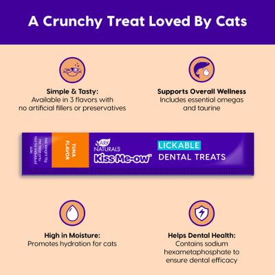 Show full view: Ark Naturals Kiss Me-Ow Tuna Lickable Dental Cat Treats, 0.5-oz tube, case of 4 slide 4 of 6