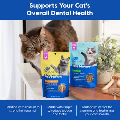 Show full view: Ark Naturals Kiss Me-Ow Strengthening Chicken Dental Chews Crunchy Cat Treats, 3-oz bag slide 5 of 6