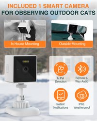 Clawsable Polyester Outdoor Heated Cat Shelter with Night Vision, Dark Green, Large slide 2 of 6