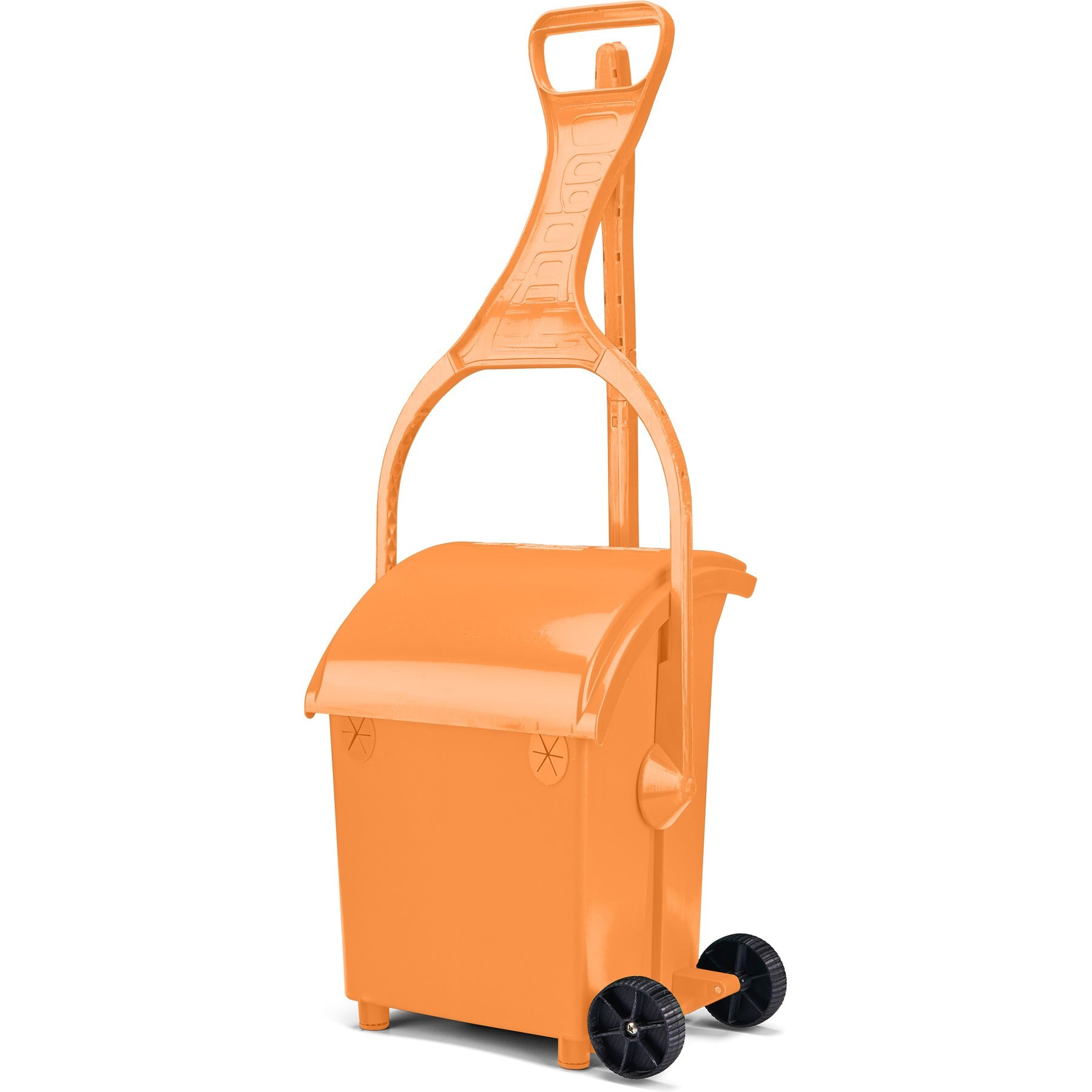 PooPail by GoodWag Tall with Wheels Dog Poop Scooper, Orange