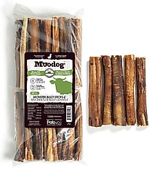 Palz&Co Moodog 6-inch Beef Monster Bully Sticks Dog Treats, 25 count