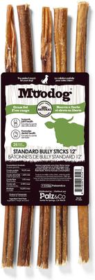 Show full view: Palz&Co Moodog 12-inch Beef Standard Bully Sticks Dog Treats, 25 count slide 3 of 10