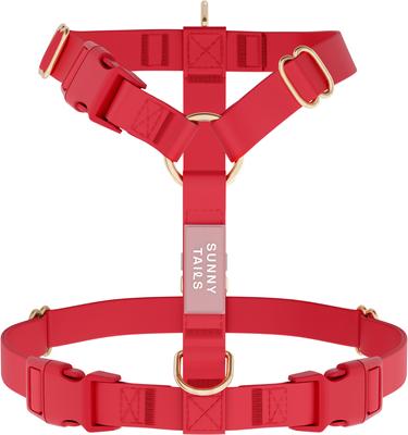 Show full view: Sunny Tails Cloud Lite Waterproof Dog Harness, Cherry Red, Large: 26 to 38-in chest slide 6 of 9