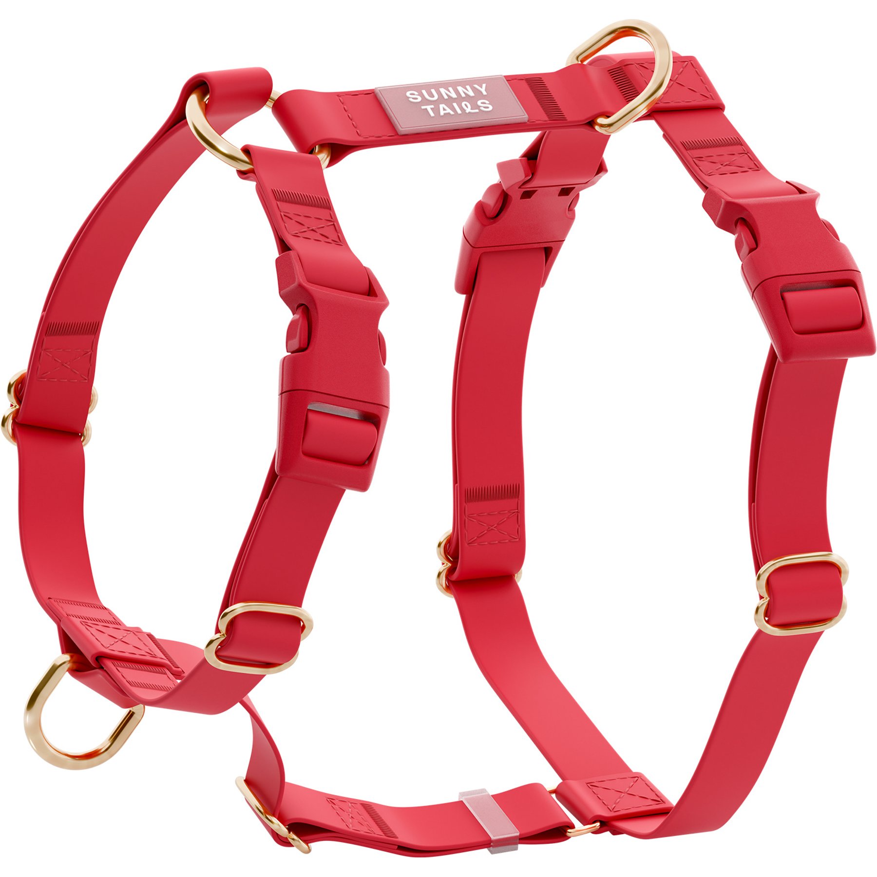 Sunny Tails Cloud Lite Waterproof Dog Harness, Cherry Red, Large: 26 to 38-in chest