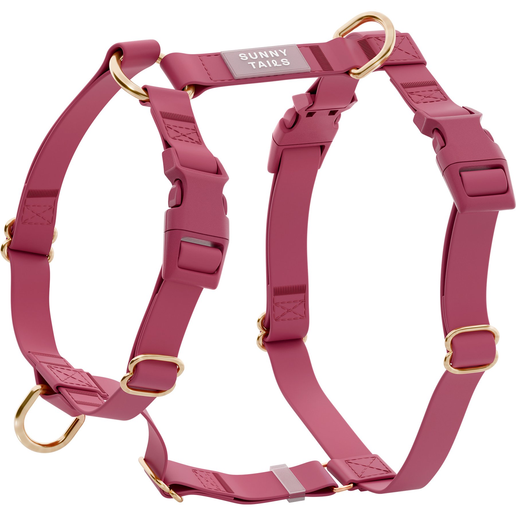 Sunny Tails Cloud Lite Waterproof Dog Harness, Mulberry Burgundy, Large: 26 to 38-in chest