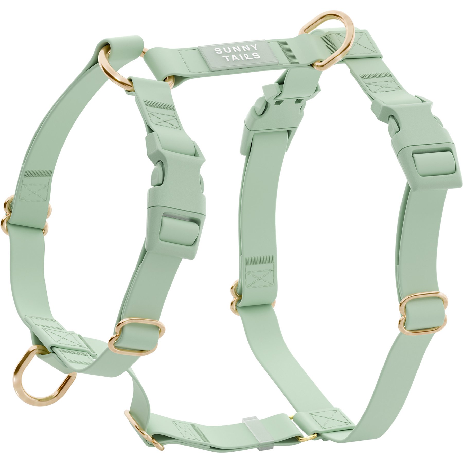 Sunny Tails Cloud Lite Waterproof Dog Harness, Pistachio Green, Medium: 20 to 29-in chest