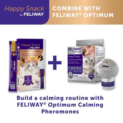 Show full view: Feliway Happy Snack Chicken Puree Lickable Cat Treats, 0.5-oz tubes, 12 count slide 8 of 11