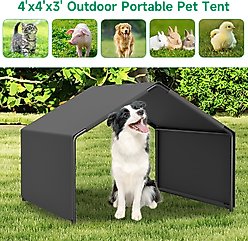 Yafylly Outdoor Dog Tent with UV Protection & Waterproof Cover, Gray, Medium slide 2 of 8