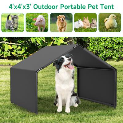 Show full view: Yafylly Outdoor Dog Tent with UV Protection & Waterproof Cover, Gray, Medium slide 4 of 9