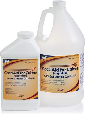 Show full view: Aurora Pharmaceuticals CocciAid for Calves (Amprolium) 9.6% Oral Solution Coccidiostat Cattle Dewormer, 1-gal bottle slide 2 of 2