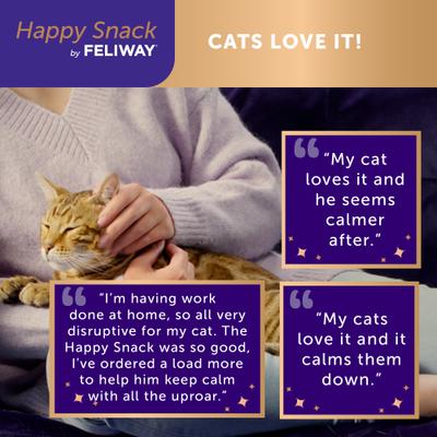 Show full view: Feliway Happy Snack Chicken Puree Lickable Cat Treats, 0.5-oz tubes, 12 count slide 10 of 11