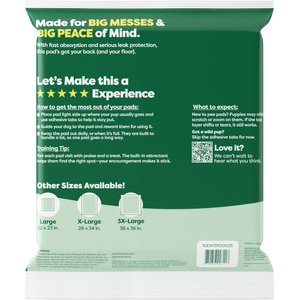 Earth Rated Max Absorbency Dog Pee Pads, X-Large: 28 x 34-in, Unscented, 1 count