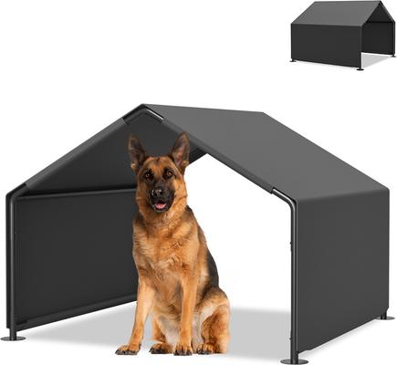 Show full view: Yafylly Outdoor Dog Tent with UV Protection & Waterproof Cover, Gray, Medium slide 8 of 9