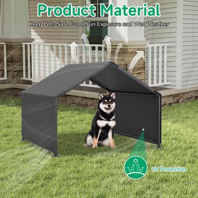 Show full view: Yafylly Outdoor Dog Tent with UV Protection & Waterproof Cover, Gray, Medium slide 3 of 9