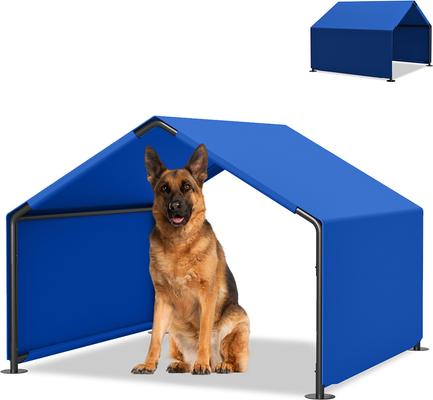 Show full view: Yafylly Outdoor Dog Tent with UV Protection & Waterproof Cover, Blue, Medium slide 8 of 9