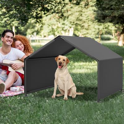 Show full view: Yafylly Outdoor Dog Tent with UV Protection & Waterproof Cover, Gray, Medium slide 2 of 9