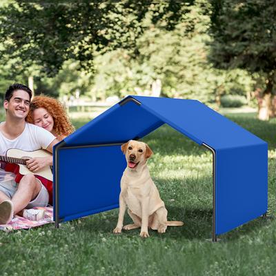 Show full view: Yafylly Outdoor Dog Tent with UV Protection & Waterproof Cover, Blue, Medium slide 2 of 9