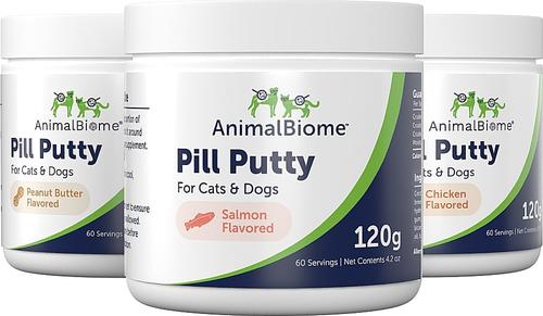 Show full view: AnimalBiome Chicken Hydrolyzed-Protein Pill Putty Dog & Cat Treats, 4.2-oz jar slide 6 of 7
