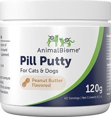 Show full view: AnimalBiome Peanut Butter Plant-Based Pill Putty Dog & Cat Treats, 4.2-oz jar slide 3 of 8