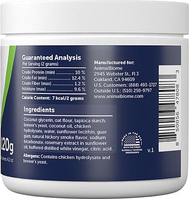 Show full view: AnimalBiome Chicken Hydrolyzed-Protein Pill Putty Dog & Cat Treats, 4.2-oz jar slide 5 of 7