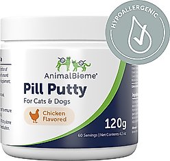AnimalBiome Chicken Hydrolyzed-Protein Pill Putty Dog & Cat Treats, 4.2-oz bag