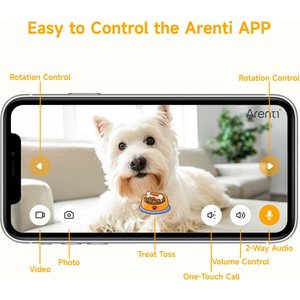 Arenti 360° View Treat Dispensing Dog Camera