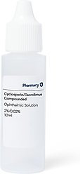 Cyclosporine/Tacrolimus Compounded Ophthalmic Solution, 2/0.02%, 10 mL