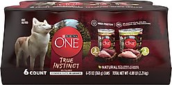 Purina ONE SmartBlend True Instinct Tender Cuts in Gravy Variety Pack Canned Dog Food, 13-oz, case of 6