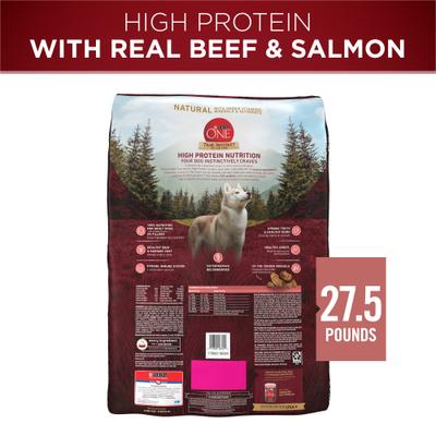 Show full view: Purina ONE Natural High Protein True Instinct with Real Beef & Salmon Dry Dog Food, 27.5-lb bag slide 3 of 12