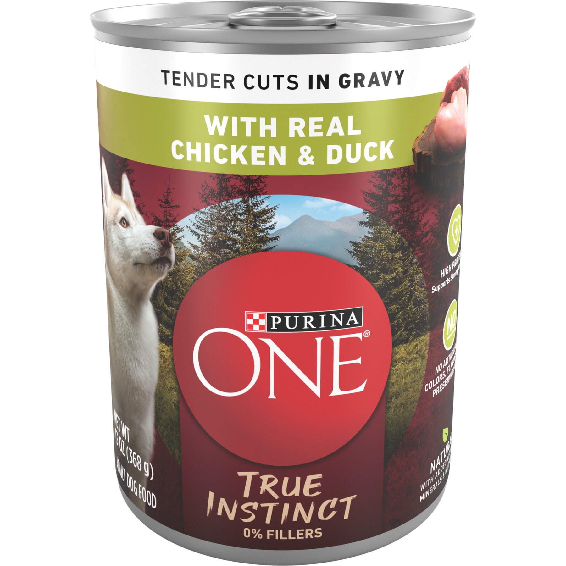 Purina ONE SmartBlend Chicken & Duck Dog Food, 13-oz, 12 ct
