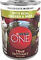 Purina ONE SmartBlend True Instinct Tender Cuts in Gravy with Real Chicken & Duck Canned Dog Food, 13-oz, ...