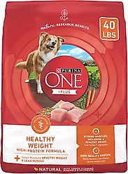 Purina ONE +Plus Adult High-Protein Healthy Weight Formula Turkey Formula Dry Dog Food, 40-lb bag