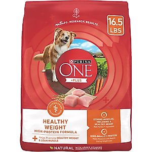 Purina ONE +Plus Adult High-Protein Healthy Weight Formula Turkey Formula Dry Dog Food, 16.5-lb bag