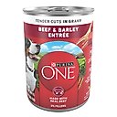 Purina ONE SmartBlend Tender Cuts in Gravy Beef & Barley Entree Adult Canned Dog Food, 13-oz, case of 12