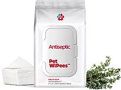 Pet Parents Pet WiPees Antiseptic Dog & Cat Grooming Wipes, 100 count