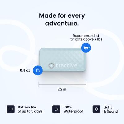 TRACTIVE Smart Cat GPS Tracker with Wellness Monitoring