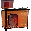 Show in main carousel: Aivituvin Wooden Outdoor Heated Dog House, Brown, Large slide 1 of 9