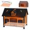 Show in main carousel: Aivituvin AIR90 Heated Insulated Wooden Dog House, Brown slide 1 of 6