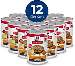 Hill's Science Diet Senior Adult 7+ Chicken & Barley Entree Wet Dog Food, 13-oz can, case of 12 slide 2 of 8